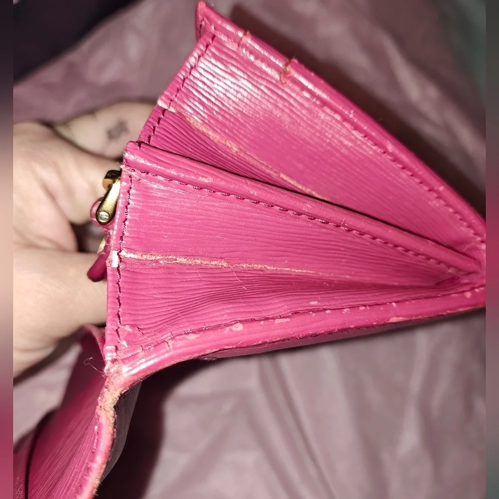 Prada Pink Saffiano Lux Leather Flap Continental Wallet